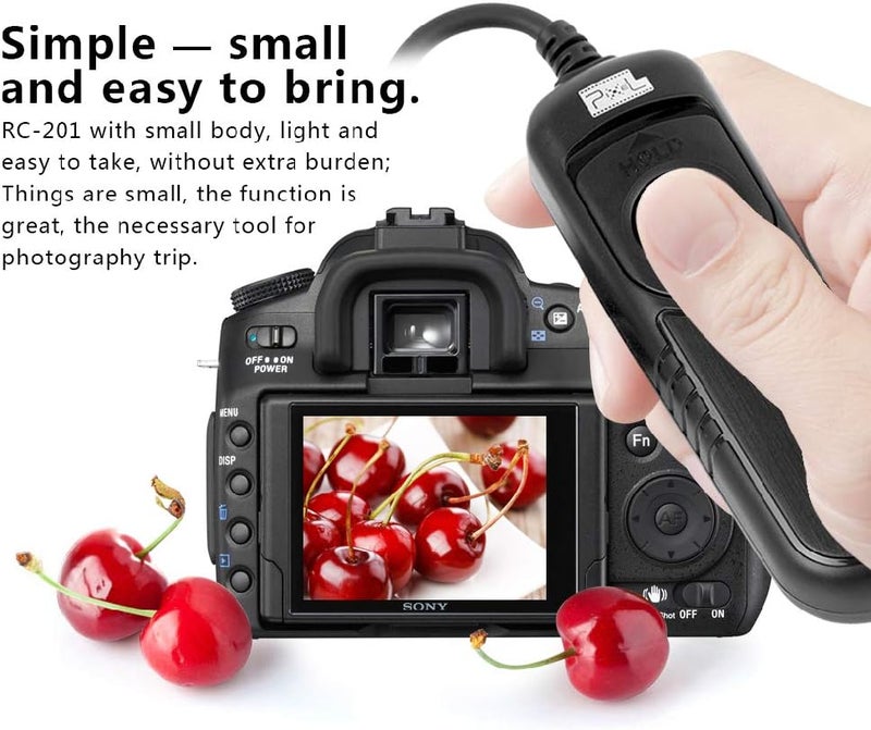 Pixel RC201 Remote Shutter Switch N3 Shutter Release Cable for Canon EOS Cameras with Screen Cleaning Cloth, Replaces Canon RS-80N3 - Image 2