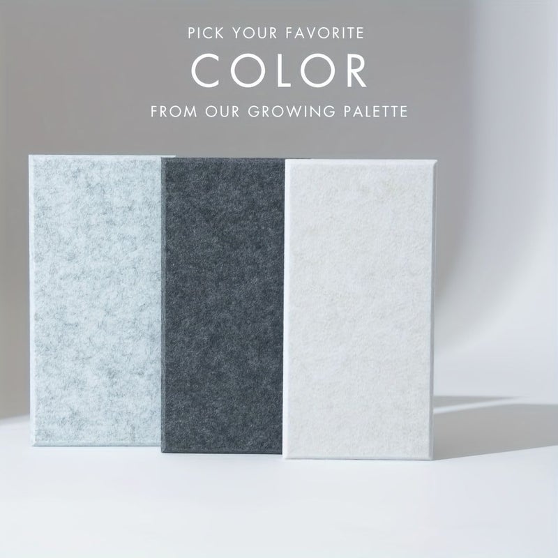 Set Of 12 Silvery Grey Felt Bulletin Boards 11.81x5.91 Inches For Office Display - Image 5