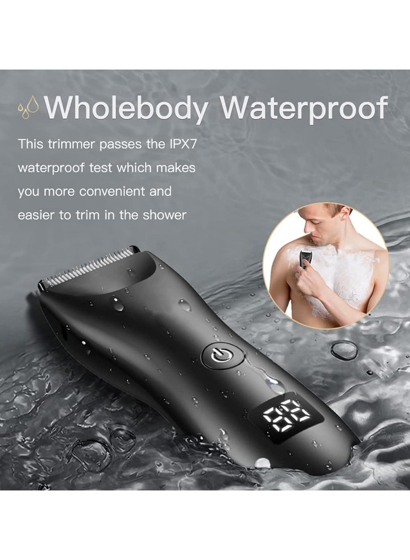 AUTOYSUR Trimmer for Men Body Grooming Kit, Electric Body Balls Trimmer for Men Pubic Groin Hair Trimmer, Professional Hair Clippers Shaving Machines for Male Hygiene Razor with LCD Display - Image 3