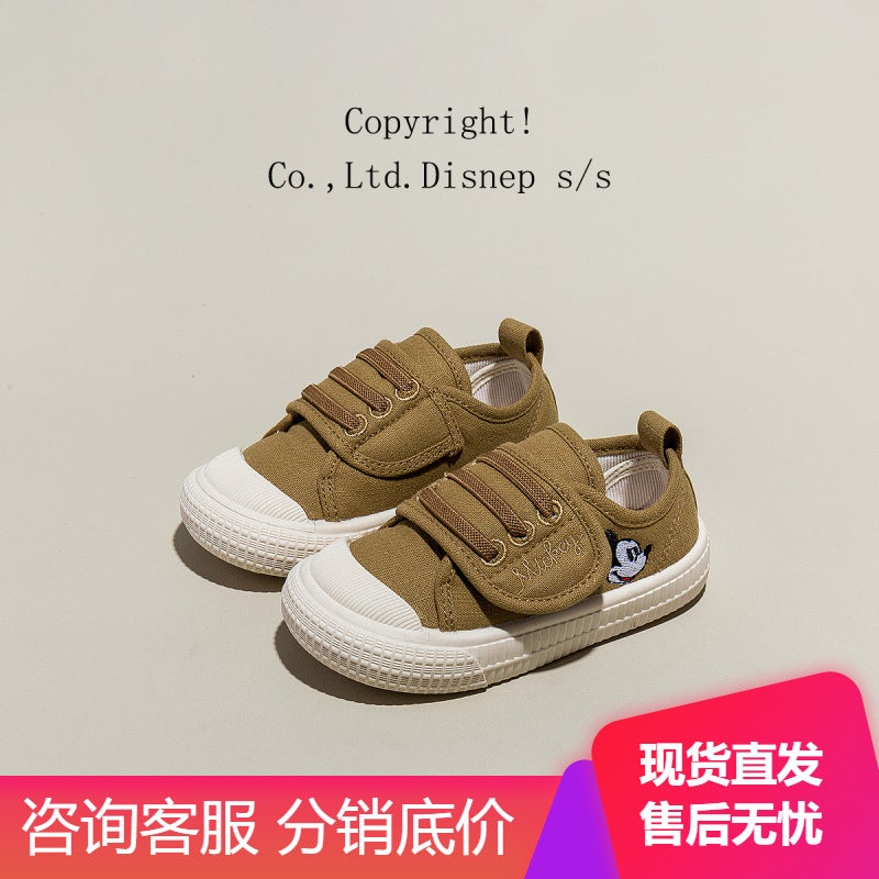 Children'S Shoes 2025 Baby Kindergarten Shoes For Girls Low-Top Indoor Canvas Shoes For Boys Non-Slip Casual White Shoes - Image 4