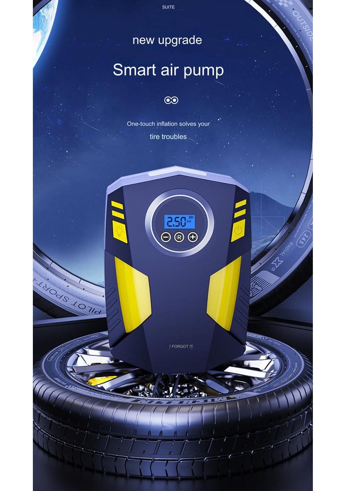 Laapveey Digital Car Tyre Inflator Air Compressor with Auto Stop and LED Light 12V Fast Portable Air Pump for Car Bicycle Motorcycle Ball Air Mattress - Image 2