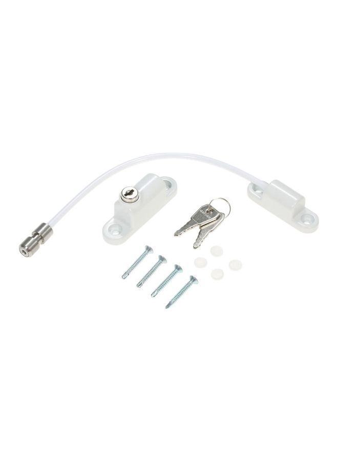 NIBEMINENT Door Cable Lock White 18centimeter  - Image 1