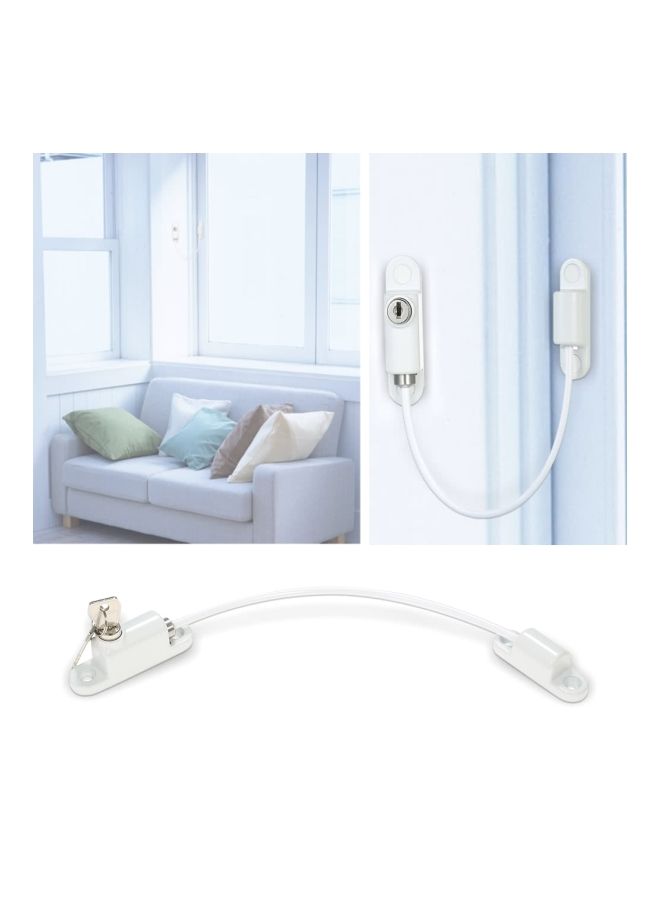NIBEMINENT Door Cable Lock White 18centimeter  - Image 5
