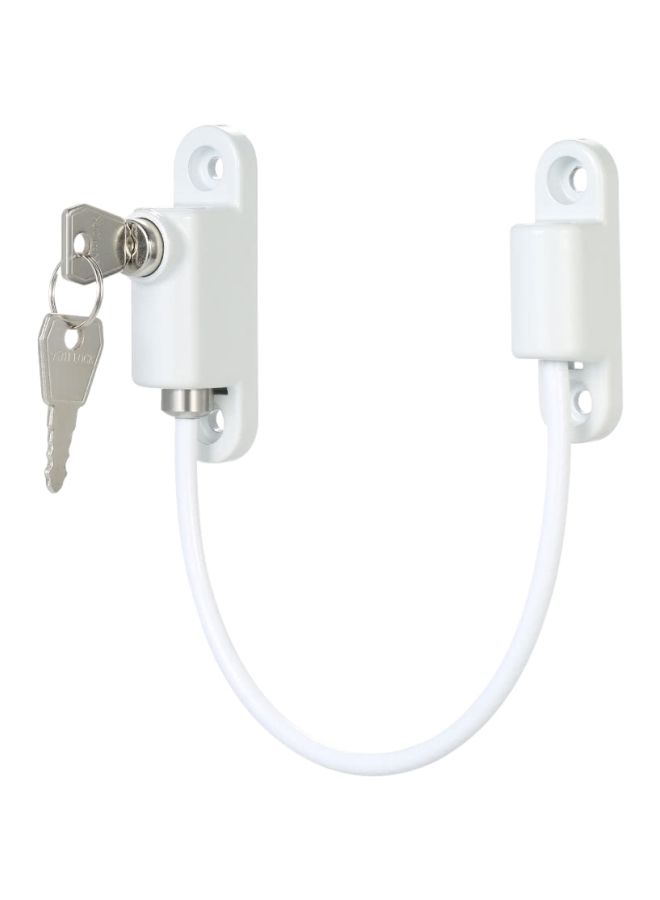 NIBEMINENT Door Cable Lock White 18centimeter  - Image 2