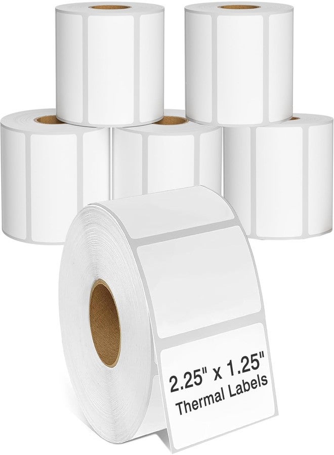 Tapsin 2.25 x 1.25 Thermal Labels, Printable Blank Label Stickers 6000 Label Papers for Barcode Labels, FNSKU, Mailing, Shipping, Compatible with Rollo, Zebra and More Thermal Printer - Image 1