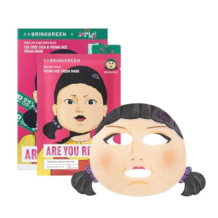 BRING GREEN X NETFLIX SQUID GAME Edition Fresh Facial Mask 10ea (TEA TREE CICA 5ea + YOUNGHEE 5ea) - Image 1