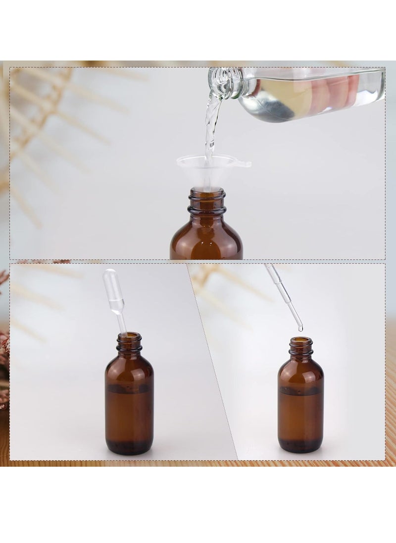 Wedama Wedama Mini Spray Bottles 2 oz, Amber Glass Spray Bottles, Empty Small Spray Bottles with Funnel Dropper, Fine Mist for Hair, Travel, Plants, Cleaning Solutions and Skin Care (4 Pack)  - Image 2