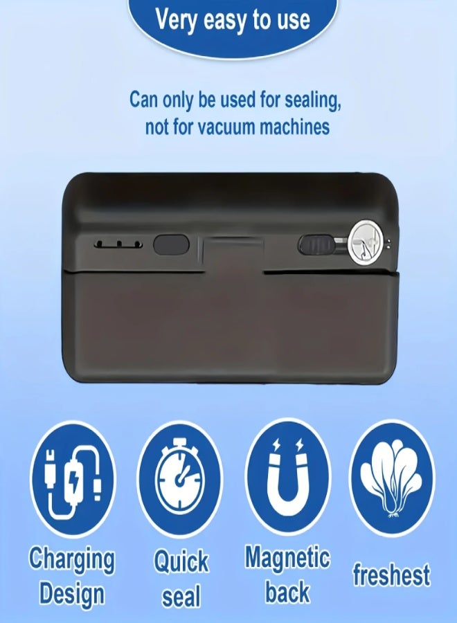 AROAQ Mini Bag Sealer, Heat Sealer, Quick Heat Sealing Mini Chip Bag Sealer Handheld with Cutter/3 Gears/ Heating Strip Rechargeable Bag Resealer for Plastic Bags Mylar Bags Food Storage-White - Image 5