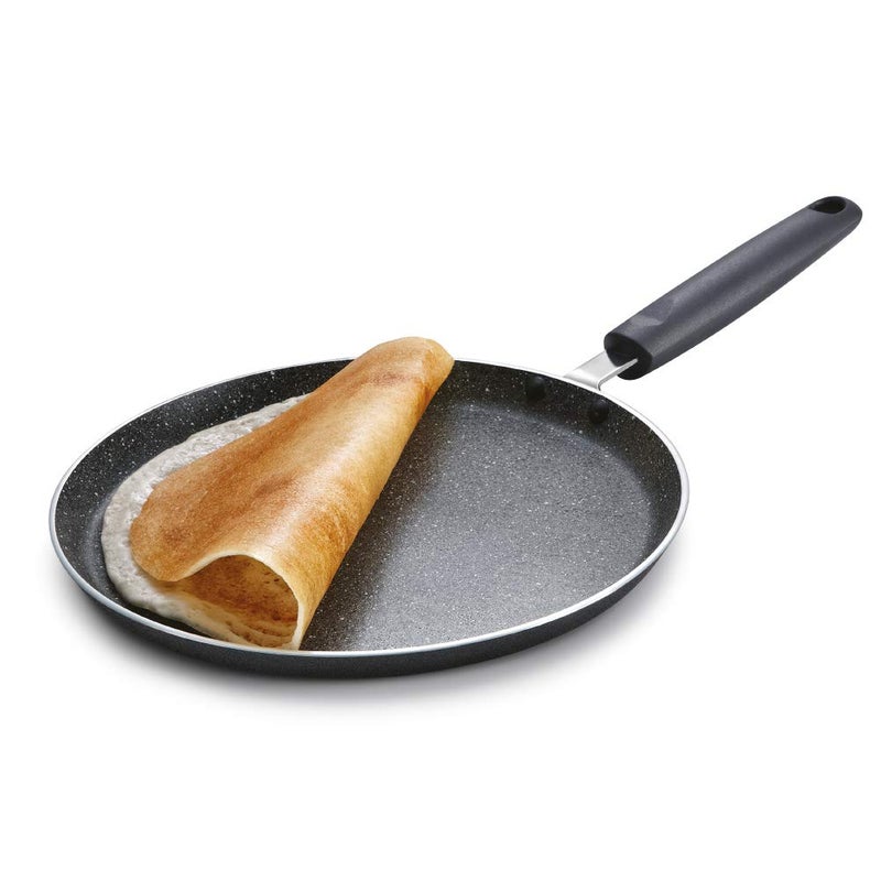 Prestige Omega Deluxe Nonstick Granite Dosa Tawa, 300mm (Black) & Omega Deluxe Aluminium Granite Fry Pan, 200mm (Omelette Pan), Black - Image 5