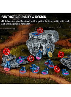 CZYY CZYY Healing Potion Tokens Acrylic Set of 15 DND Accessories for Dungeons and Dragons 5th Edition  - Image 3