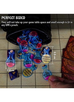CZYY CZYY Healing Potion Tokens Acrylic Set of 15 DND Accessories for Dungeons and Dragons 5th Edition  - Image 4