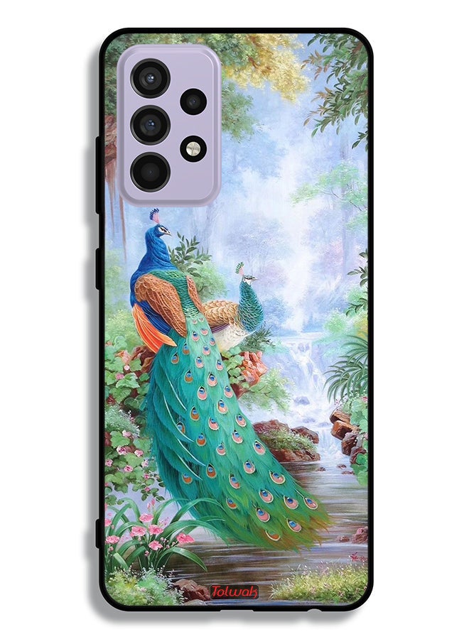 Tolwak Samsung Galaxy A52 4G Protective Case Cover Peacocks - Image 1