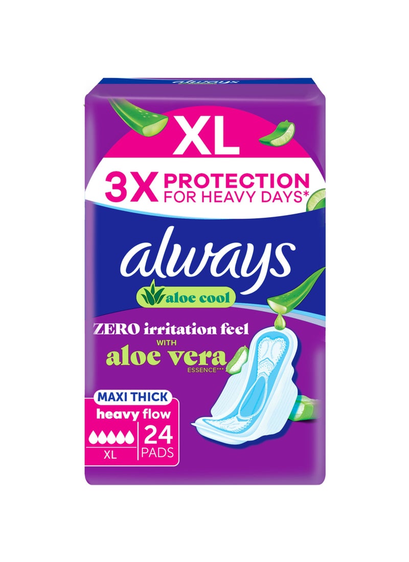 Always فوط ألو كول XL ماكسي سميكة للأيام الثقيلة - Image 1