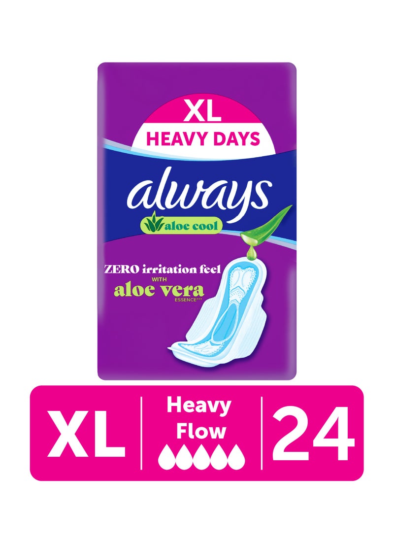 Always Aloe Cool XL Maxi Thick Pads for Heavy Days - Image 1