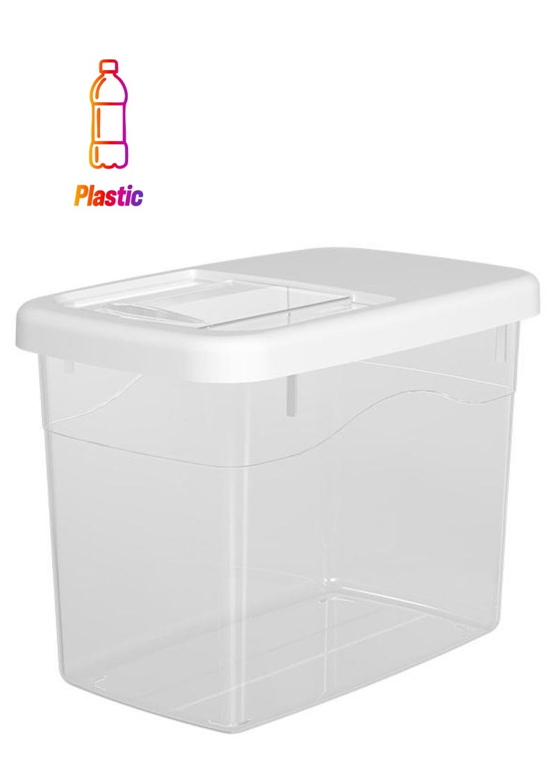 Bluejw حاويات الطعام مع كوب قياس، دلو أرز، صناديق تخزين الطعام مع أغطية ومغرفة، حاويات تخزين مطبخ محكمة الإغلاق لتخزين الطعام الجاف، حاوية تخزين طعام للقطط والكلاب - Image 1