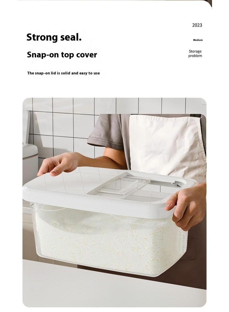 Bluejw حاويات الطعام مع كوب قياس، دلو أرز، صناديق تخزين الطعام مع أغطية ومغرفة، حاويات تخزين مطبخ محكمة الإغلاق لتخزين الطعام الجاف، حاوية تخزين طعام للقطط والكلاب - Image 4