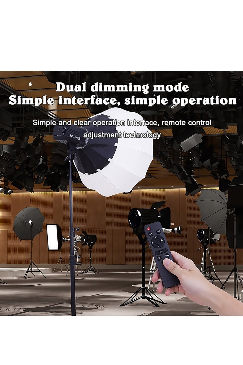 Glanfen Professional Photography Studio Lighting Kit,160W 2700K-6500K Professional COB Led Video Ligh with 65cm Softbox & Adjustable Stand for Photo/Video/Live Streaming - Image 4