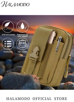 HALAMODO Tactical Molle EDC Pouch Utility Gadget Belt Waist Bag with Cell Phone Holster Holder Universal EDC Waist Bag Pouches Outdoor Belt Bags  - Image 2