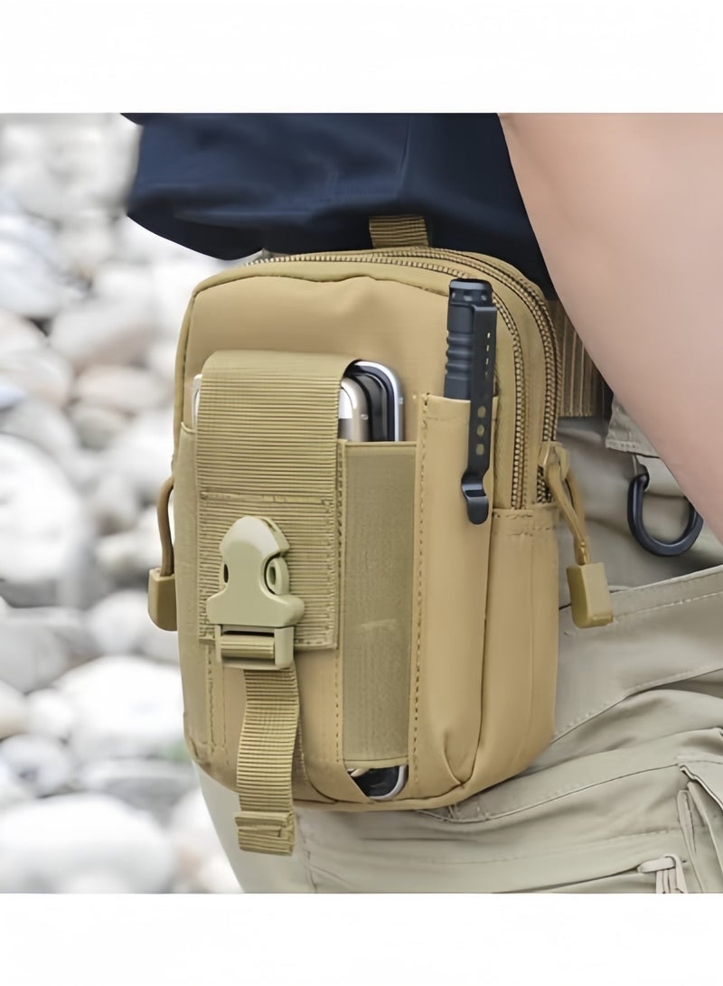 حقيبة خصر متعددة الأغراض من تكتيكال مولي EDC مزودة بحزام لحمل الهاتف المحمول وحقيبة خصر EDC عالمية وحقائب أحزمة خارجية - Image 4