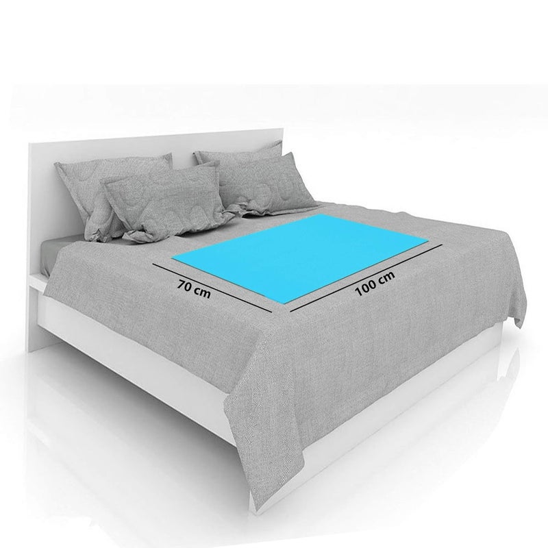 Polka Tots POLKA TOTS Waterproof Reusable Baby Bed Protector Absorbent Mat Dry Sheet for New Born Infants Mint 70 X 100 CM Medium  - Image 5