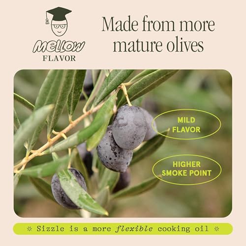 Graza Sizzle Extra Virgin Olive Oil, Cooking Oil - High Polyphenol Peak Harvest EVOO Cooking Oil in a Squeeze Bottle - Single Origin Olive Oils from Spain - 25.3 Fl Oz (750ml) - Image 5