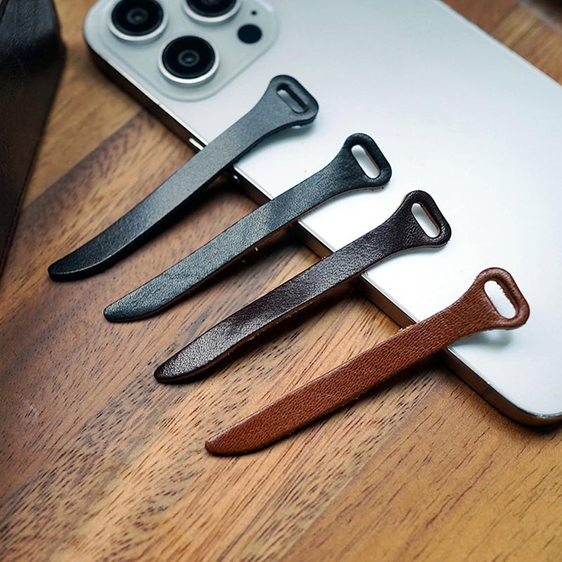 ArrErr 6 Pack Zipper Pulls Replacement Handmade Cowhide Leather Zipper Pull Tab Grip Extender Strap Puller Helper for Jacket Backpack Messenger Bag Coat Purse Handbag Suitcase Wallet Briefcase - Image 4