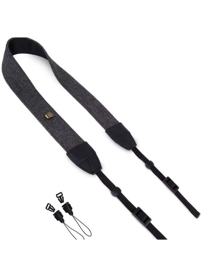 Comfortable Simple DSLR Micro Single Camera Shoulder Strap Strap Digital Universal Strap Copper Buckle Strap Strap With Airplane Buckle-Color:Grey