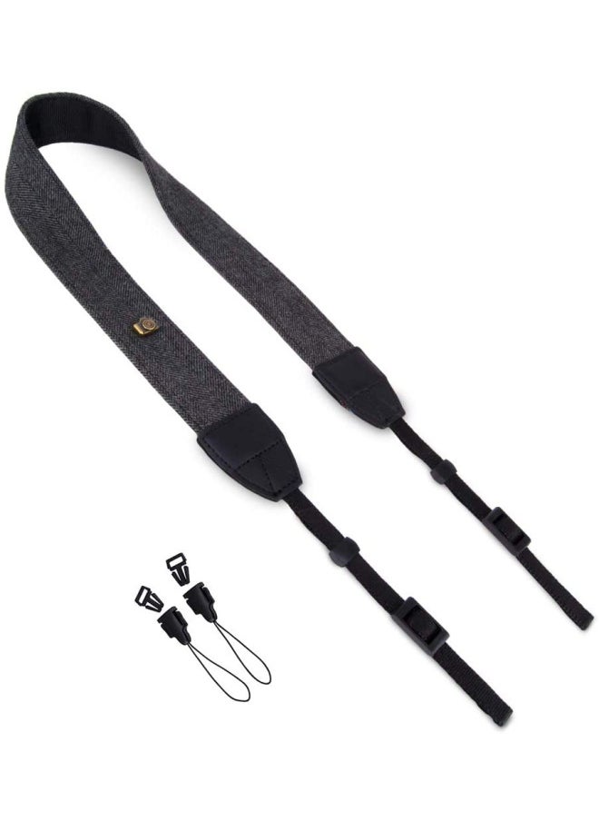 Comfortable Simple DSLR Micro Single Camera Shoulder Strap Strap Digital Universal Strap Copper Buckle Strap Strap With Airplane Buckle-Color:Grey