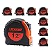 Lichamp LICHAMP Tape Measure 12 ft, 8 Pack Bulk Easy Read Measuring Tape Retractable with Fractions 1/8, Measurement - Image 2