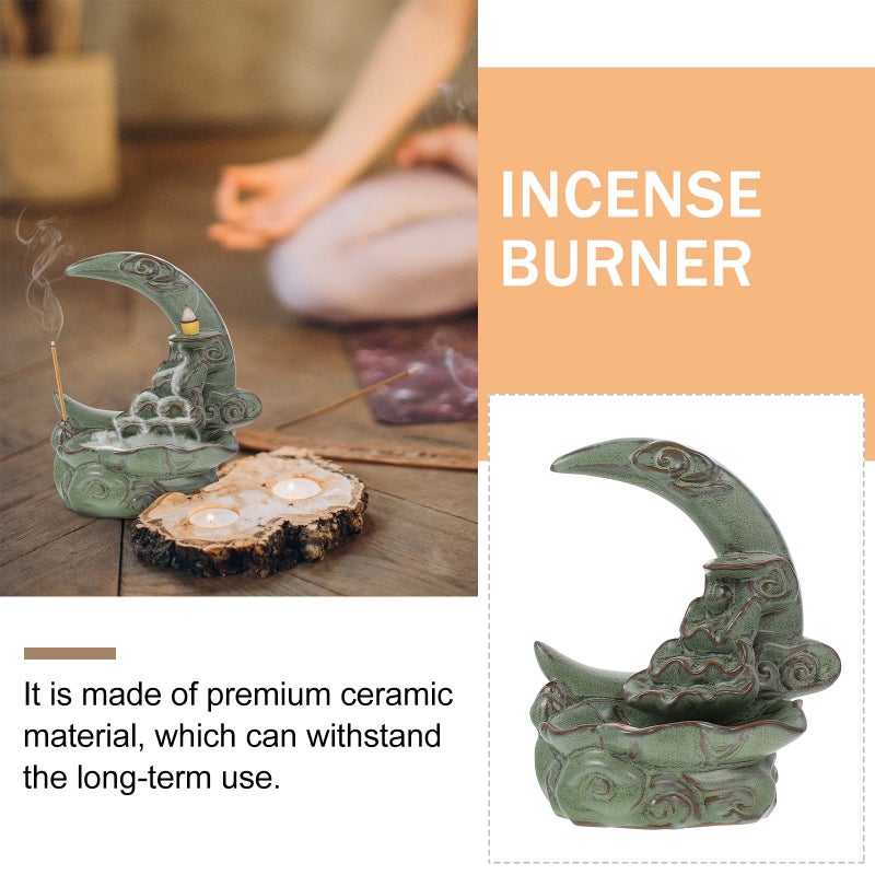 1Pc Ceramic Home Incense Burner Decor Shaped Backflow Stove - Image 5