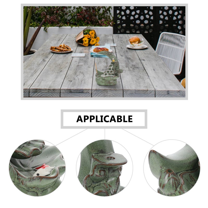 1Pc Ceramic Home Incense Burner Decor Shaped Backflow Stove - Image 3