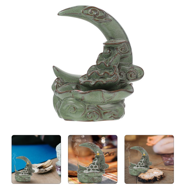 1Pc Ceramic Home Incense Burner Decor Shaped Backflow Stove - Image 2