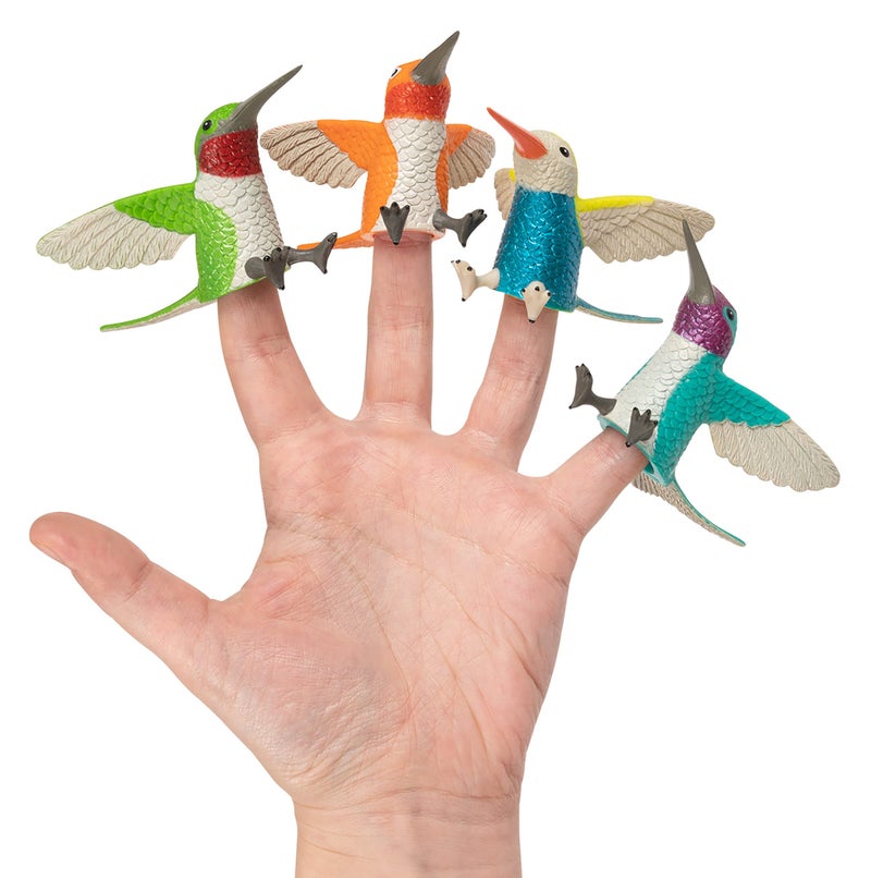 أكوتريمنتس Archie McPhee Finger Hummingbirds Pubets (مجموعة من 4) - Image 1