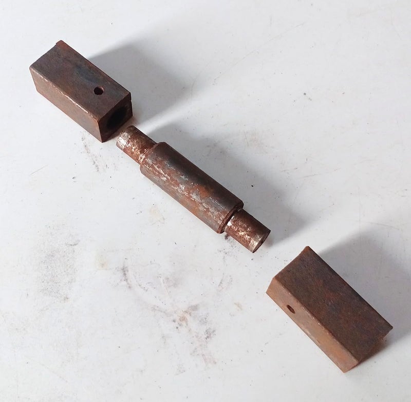 Barrel Hinges Weld on Gate Hinges 25mm 1 Set Length 150mm Square  - Image 3