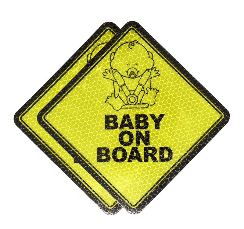Baby on Board Magnet for Car Magnetic Baby on Board Sign for Cars Reflective Baby on Board Decal Sticker for Baby Safety by Mandala Crafts