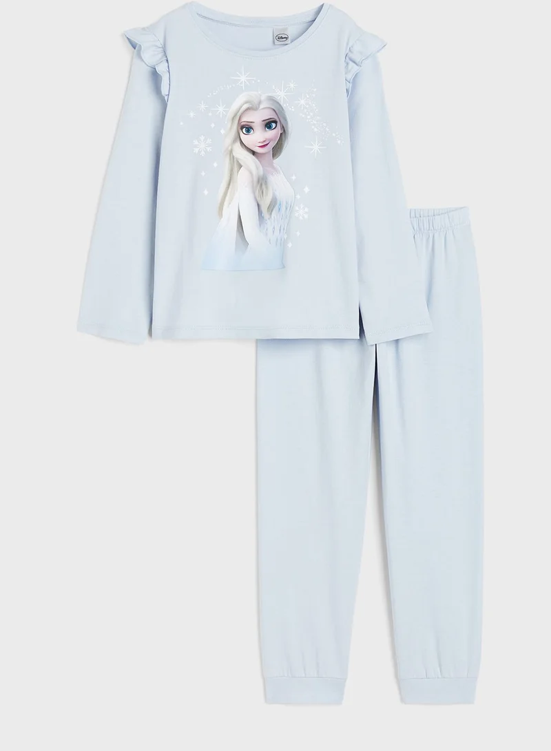 اتش اند ام طقم بيجاما مطبوع للأطفال