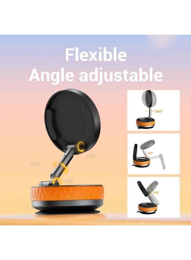 360 K10B Car Magnetic Phone Holder with Vacuum Suction Cup – 360° Foldable Stand for Car & Desk, Waterproof, Compatible with All Smartphones - Image 4