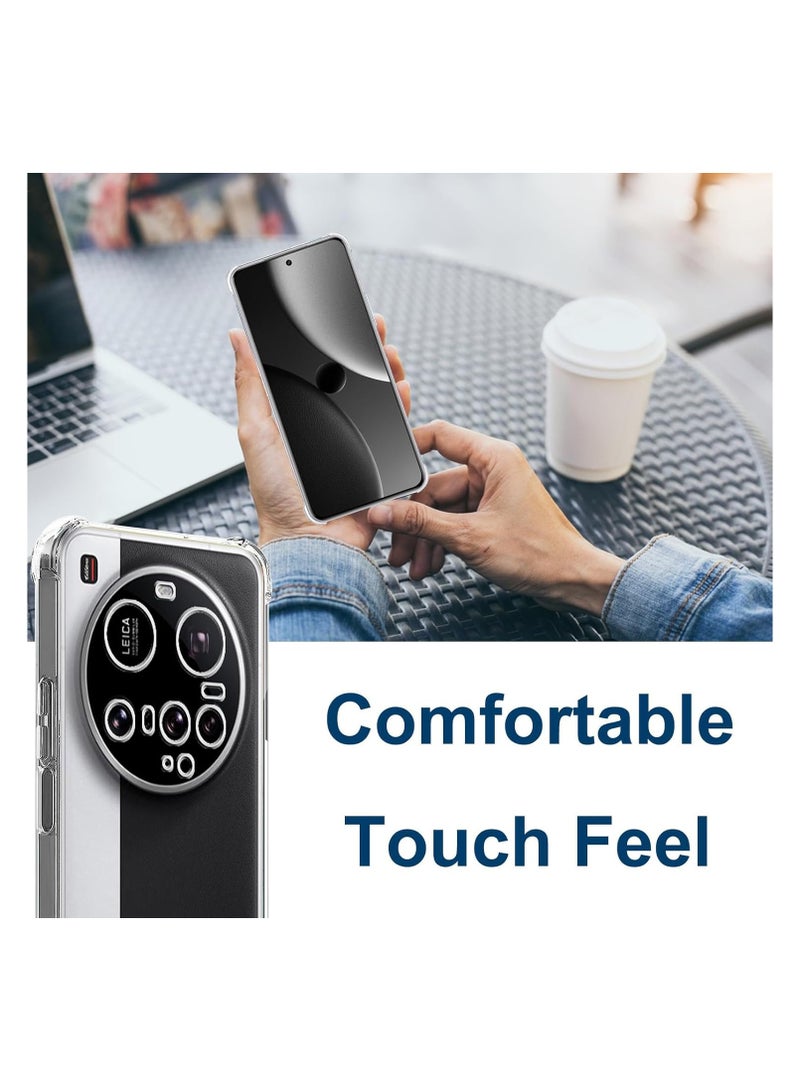 عام غلاف واقٍ شفاف لجهاز Xiaomi 15 Ultra، غلاف واقٍ شديد الشفافية ومقاوم للخدوش من مادة TPU الناعمة مع حماية كاملة للجسم، وإطار متين ممتص للصدمات، مع واقي شاشة واحد مقوس ثلاثي الأبعاد. - Image 3