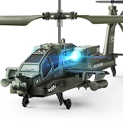SYMA RC Helicopters S51H Remote Control Helicopter 24GHz Military Army Toys for Boys Girls Kids with Altitude Hold One Key Take OffLanding LED Light Low Battery Reminder - Image 1