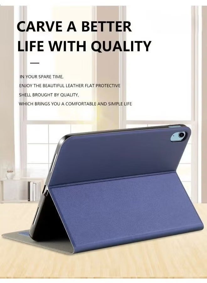 Cat - Cot غطاء فليب كات كوت بريميوم أزرق بحري لجهاز آبل آيباد إير 3، 7، 8، 9 (10.2 و 10.5) – إغلاق مغناطيسي ذكي، فتحات بطاقات، غلاف داخلي ناعم، حماية كاملة، قطع دقيق للكاميرا والأزرار - Image 2