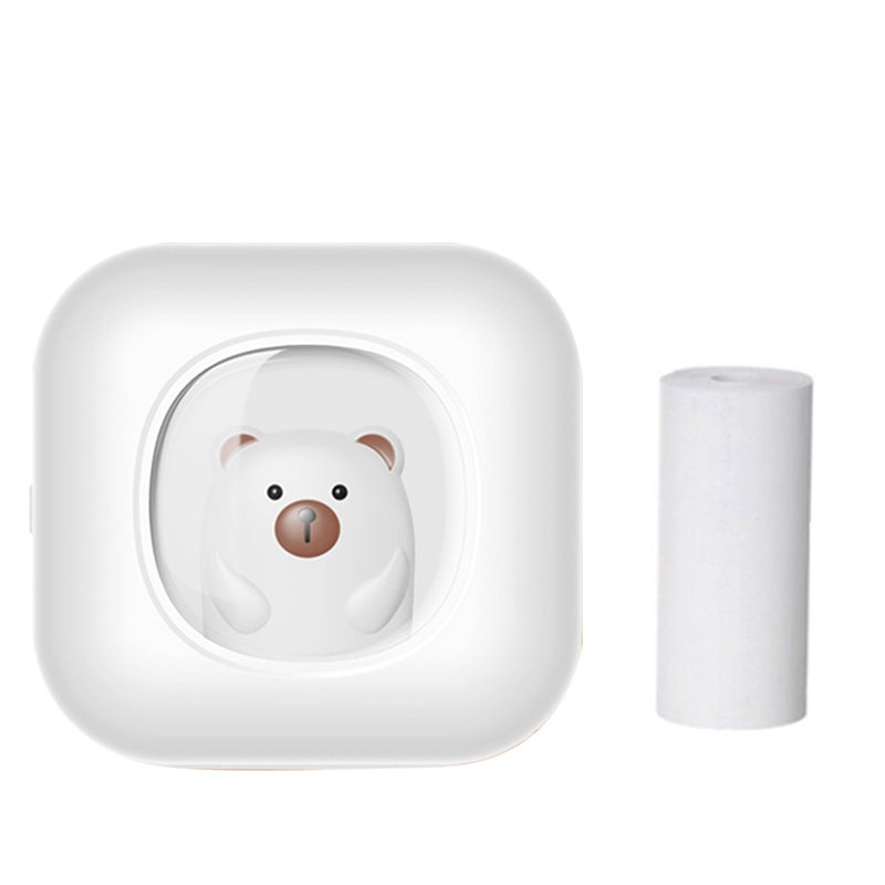 Mini Thermal Printer: White Portable Wireless BT Connection, AI Intelligent Drawing - Inkless Printer for Kids, Diy Label Maker for Home Office, Android & Ios - Image 1