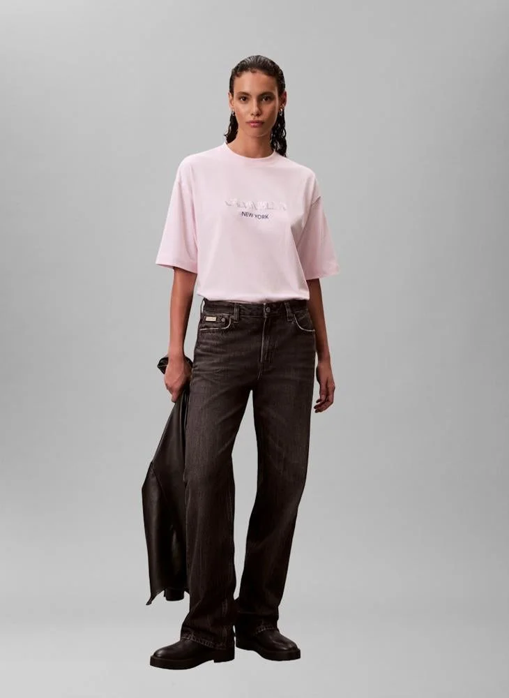 Calvin Klein Jeans  Graphic Crew Neck T-Shirt for Women | Best Price UAE