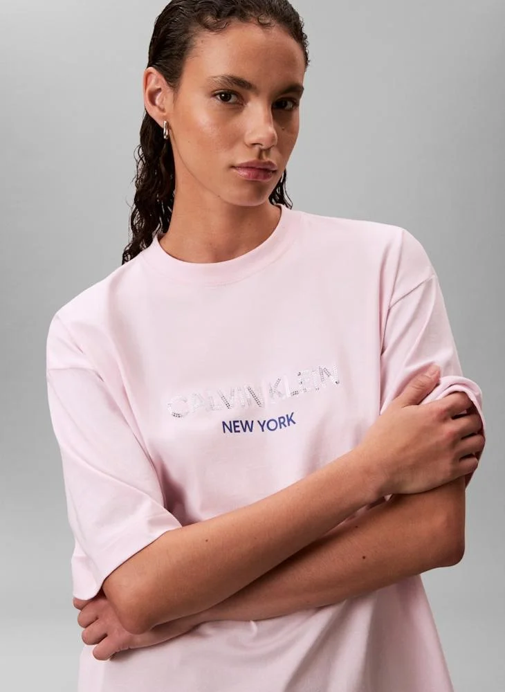 Calvin Klein Jeans  Graphic Crew Neck T-Shirt for Women | Best Price UAE
