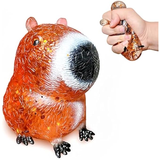 EVDERS Capybara Sugar Squishy Stress Balls, Kawaii Capybara Sugar Ball Squishy Toys for Kids Adults, Sensory Squeeze Fidget Toys for Easter Basket Stuffers,, Goodie Bag Stuffers - Image 1