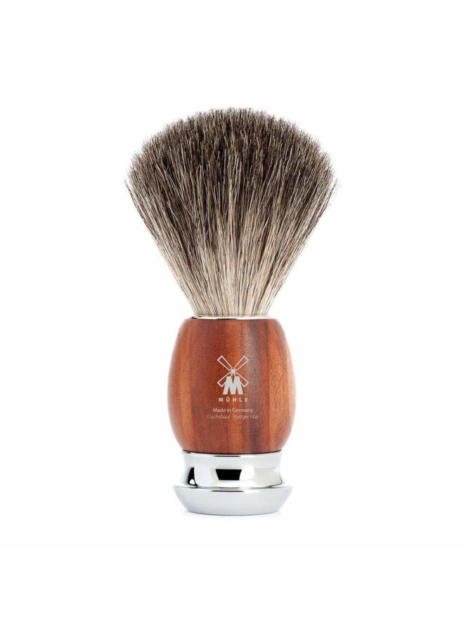 M MÜHLE فرشاة حلاقة فاخرة من خشب البرقوق VIVO - فرشاة حلاقة للرجال، رغوة غنية - Image 1