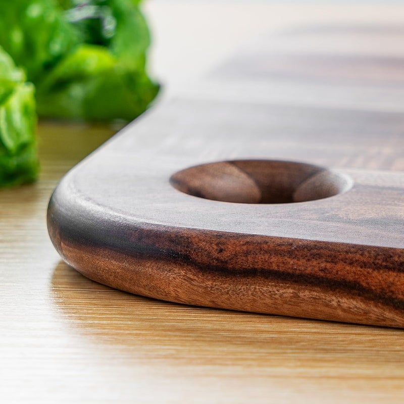Carpentray Wood Cutting Boards for Kitchen Acacia Wooden Cutting Boards Thick Cutting Board Wood Serving Boards with Hang Hole for Meat or Vegetables - Image 5