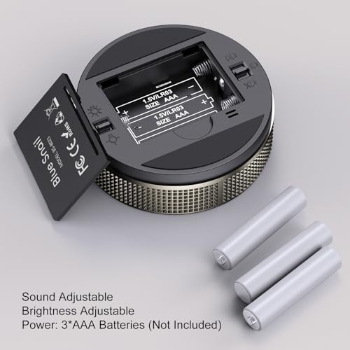 Blue Snail مؤقت مطبخ BlueSnail مع شاشة LED رقمية عرض ذكي Efficana للمنزل والفصل الدراسي والصالة الرياضية والمكتب، مؤقت إنتاجية قابل للتعديل في الحجم والسطوع (لون السلاح)  - Image 3