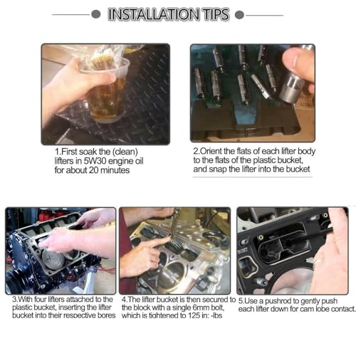 VISVIC LS7 Lifters 16 Pcs Hydraulic Roller Ls Lifters and Trays,5.3 Lifter Fit for Chevy GM Silverado Cadillac Pontiac GMC Buick,LS1 LS2 LS7 LS3 LQ4 LQ9 lifter HL124 4.8L 5.3L 5.7L 6.0L 6.2L 12499225 - Image 2