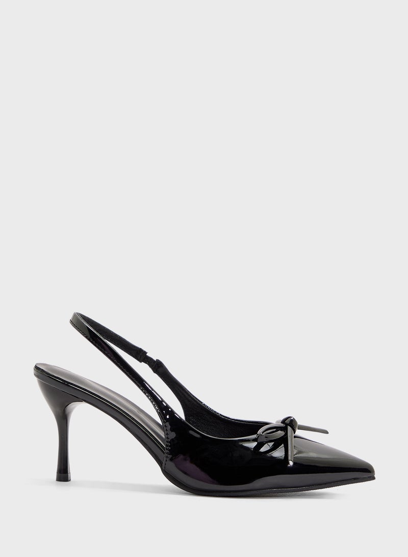 Ginger Slingback Pump With Bow Detail  - Image 1