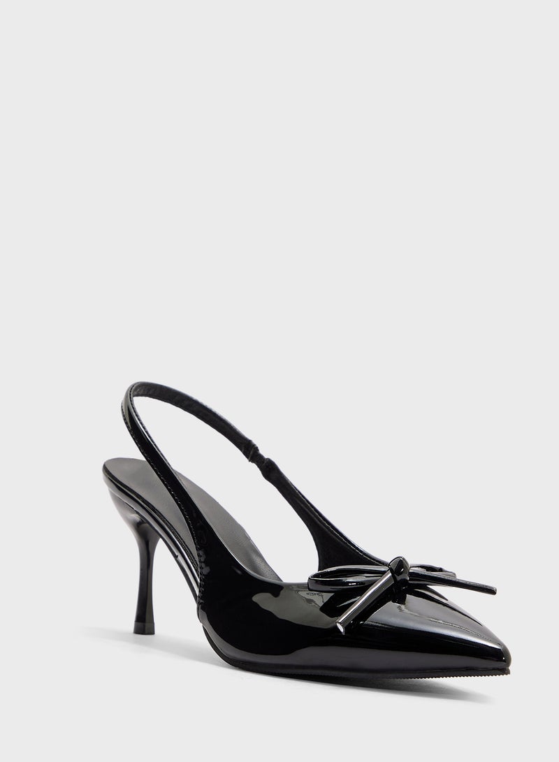 Ginger Slingback Pump With Bow Detail  - Image 2
